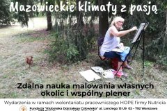 Plener w Parku Natolińskim - projekt MAZOWIECKIE KLIMATY Z PASJĄ wolontariat pracowniczy HOPE - firmy Nutricia i Kluboteki