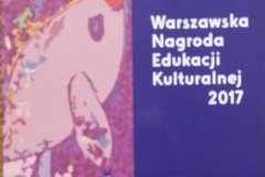 Warszawska Nagroda Edukacji Kulturalnej - III miejsce - projekt KLUBOTEKA  25.10.2017